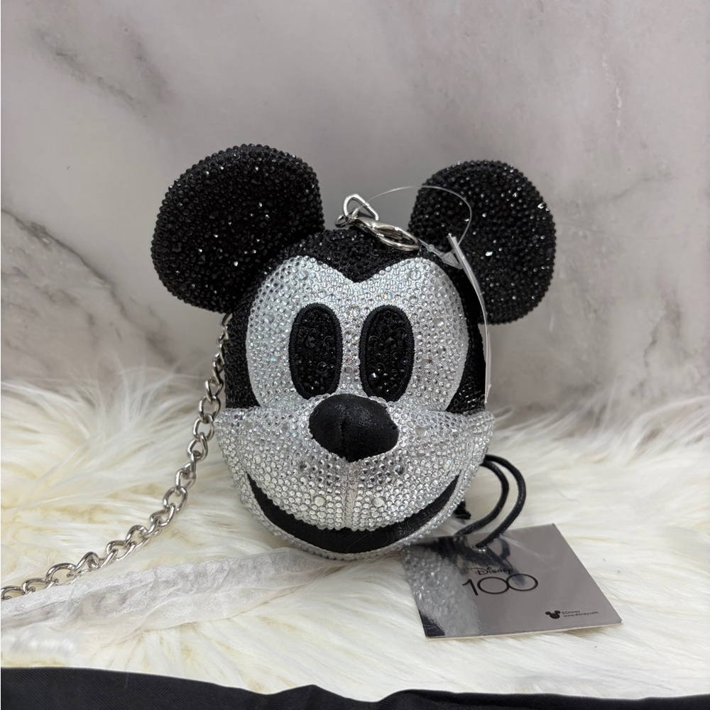 Aldo x Disney Black & Silver Crystal Mickey Crossbody Bag - Picture 8 of 8